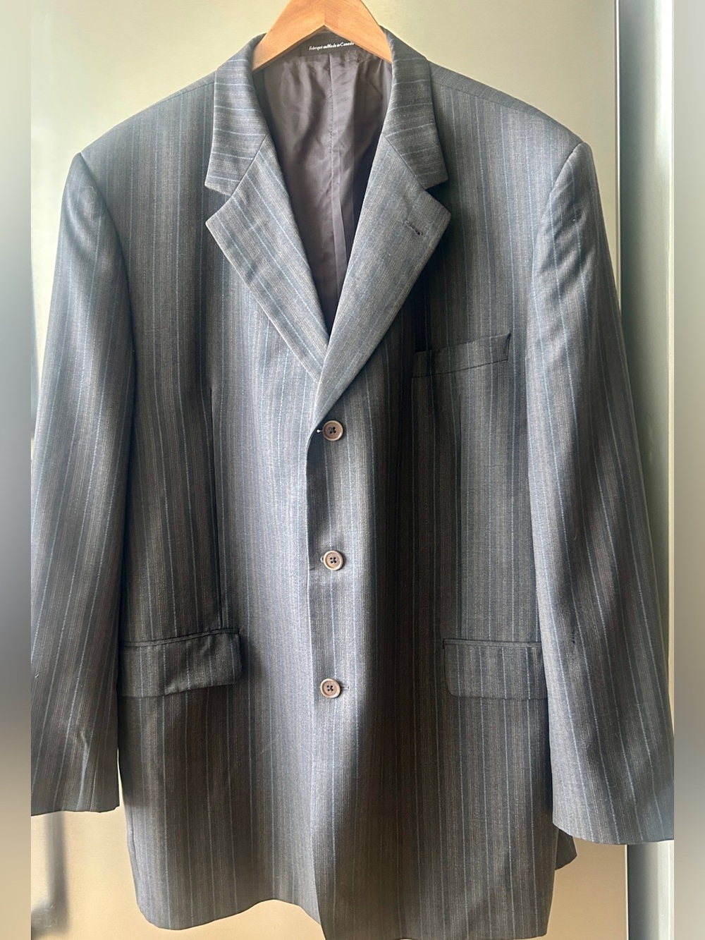 Copley Ermenegildo Zegna Blazer 46T Mens Wool Silk Pinstripe Sport Coat